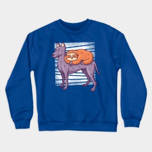 SLOTH ON A DOG Crewneck Sweatshirt